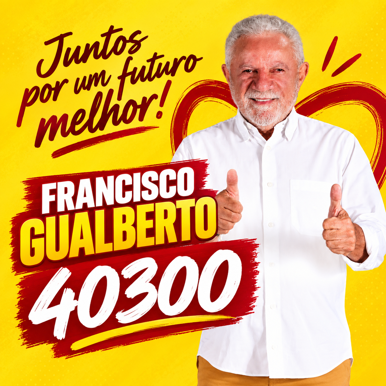 Francisco Gualberto, candidato a Deputado Estadual por Sergipe, número 40300